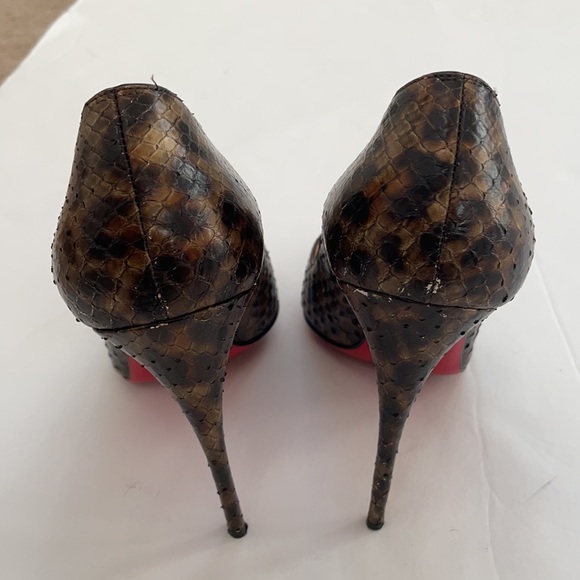 Christian Louboutin Pigalle Follies 100 python leo multi stiletto pumps 40 - Picture 7 of 12